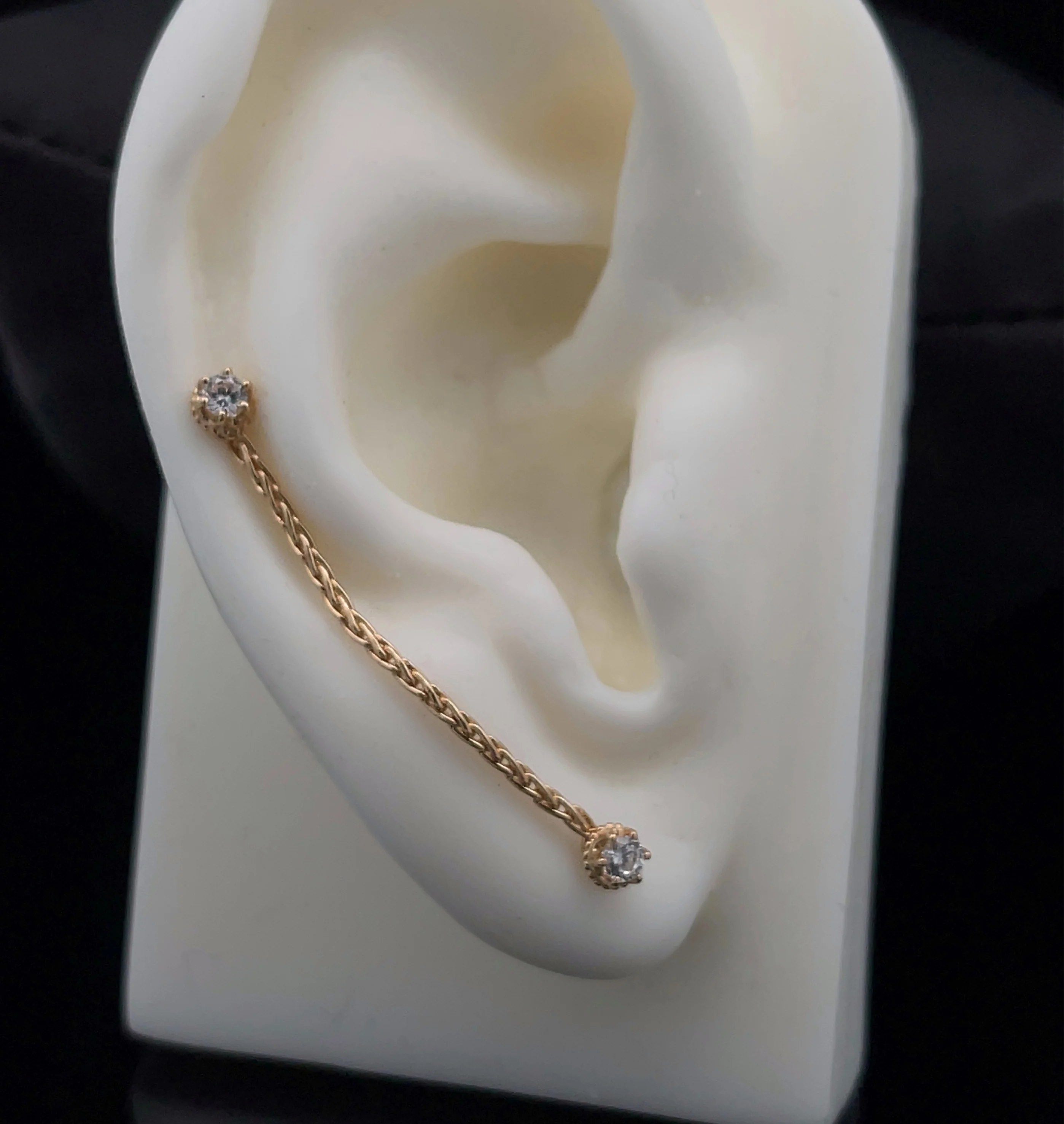 14k Yellow Gold Wheat Chains - Image 2