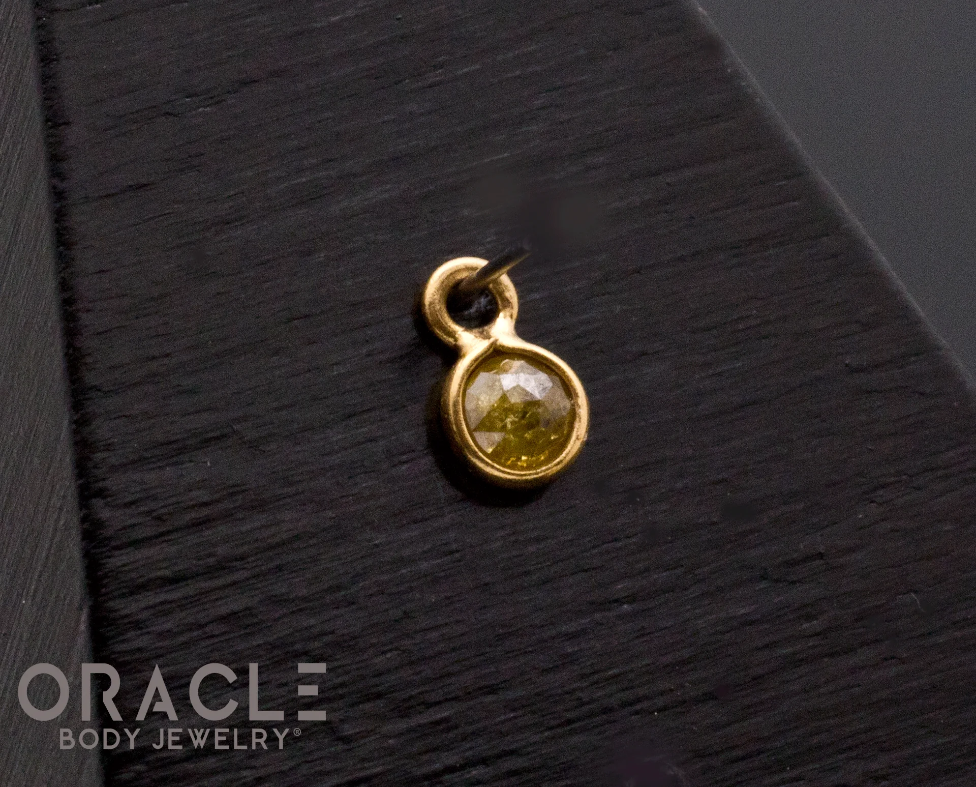18k Yellow Gold 3mm Rose Cut Diamond Charm - Image 2