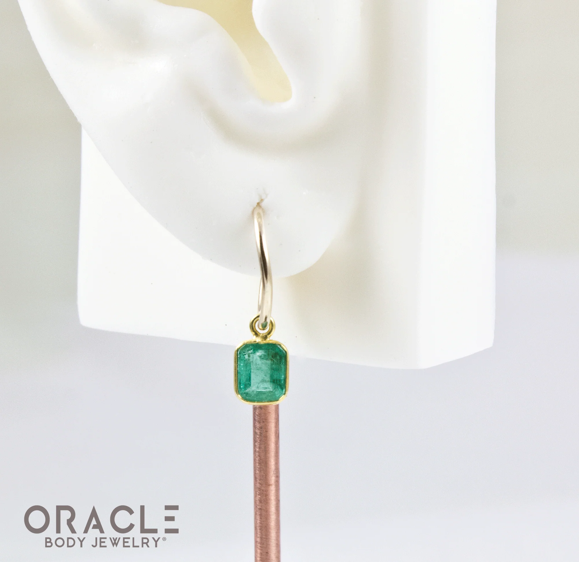 18k Yellow Gold Emerald Charms - Image 3