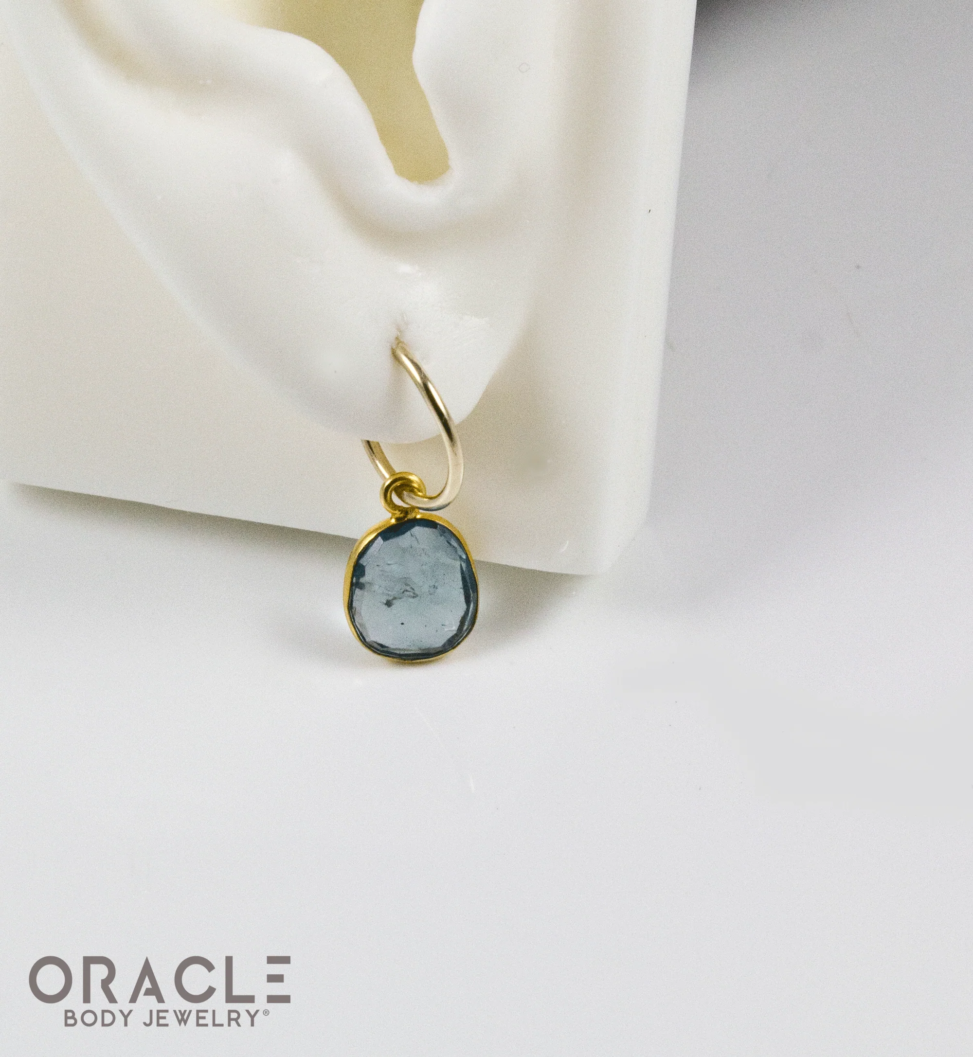 18k Yellow Gold London Blue Topaz Charms - Image 3