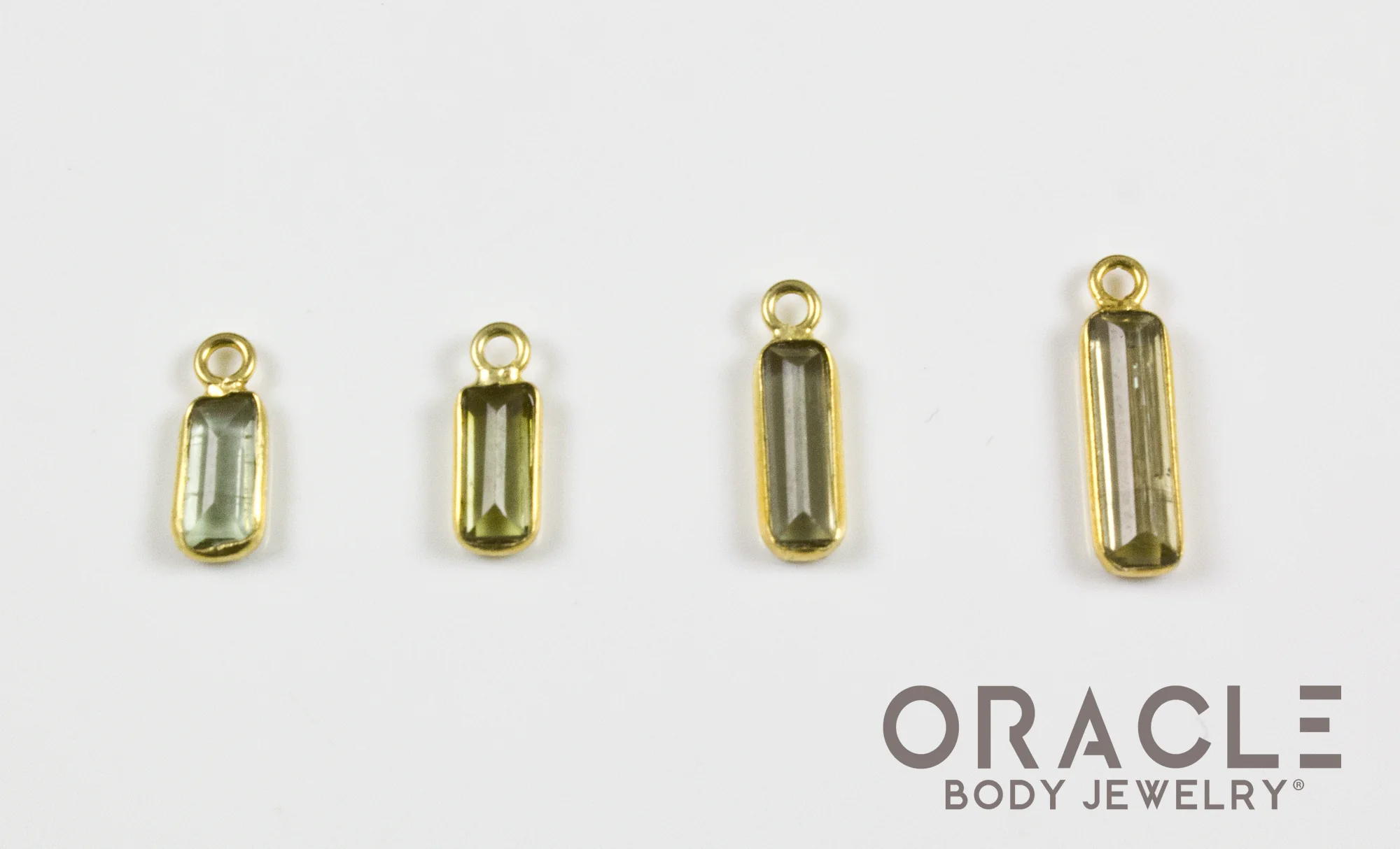 18k Yellow Gold Tourmaline Charms - Image 2