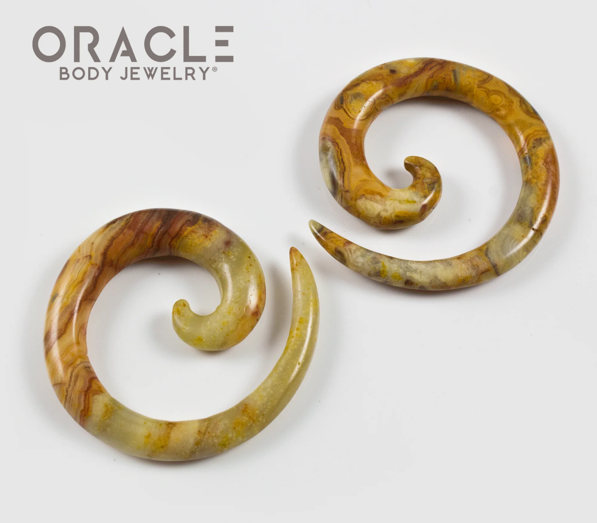 2g Crazy Lace Agate Stone Spirals - Image 2