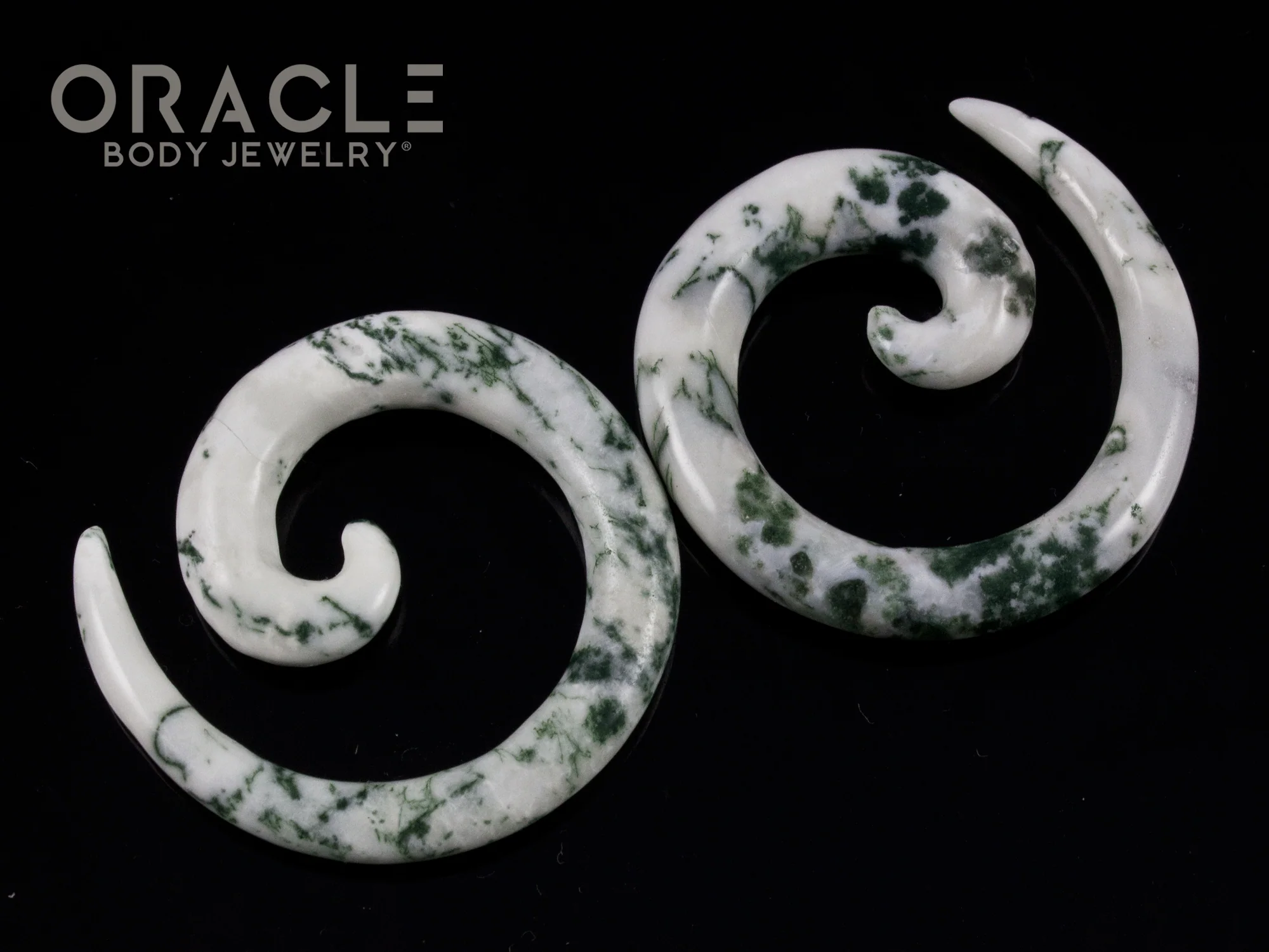 2g Green Tree Agate Stone Spirals - Image 3