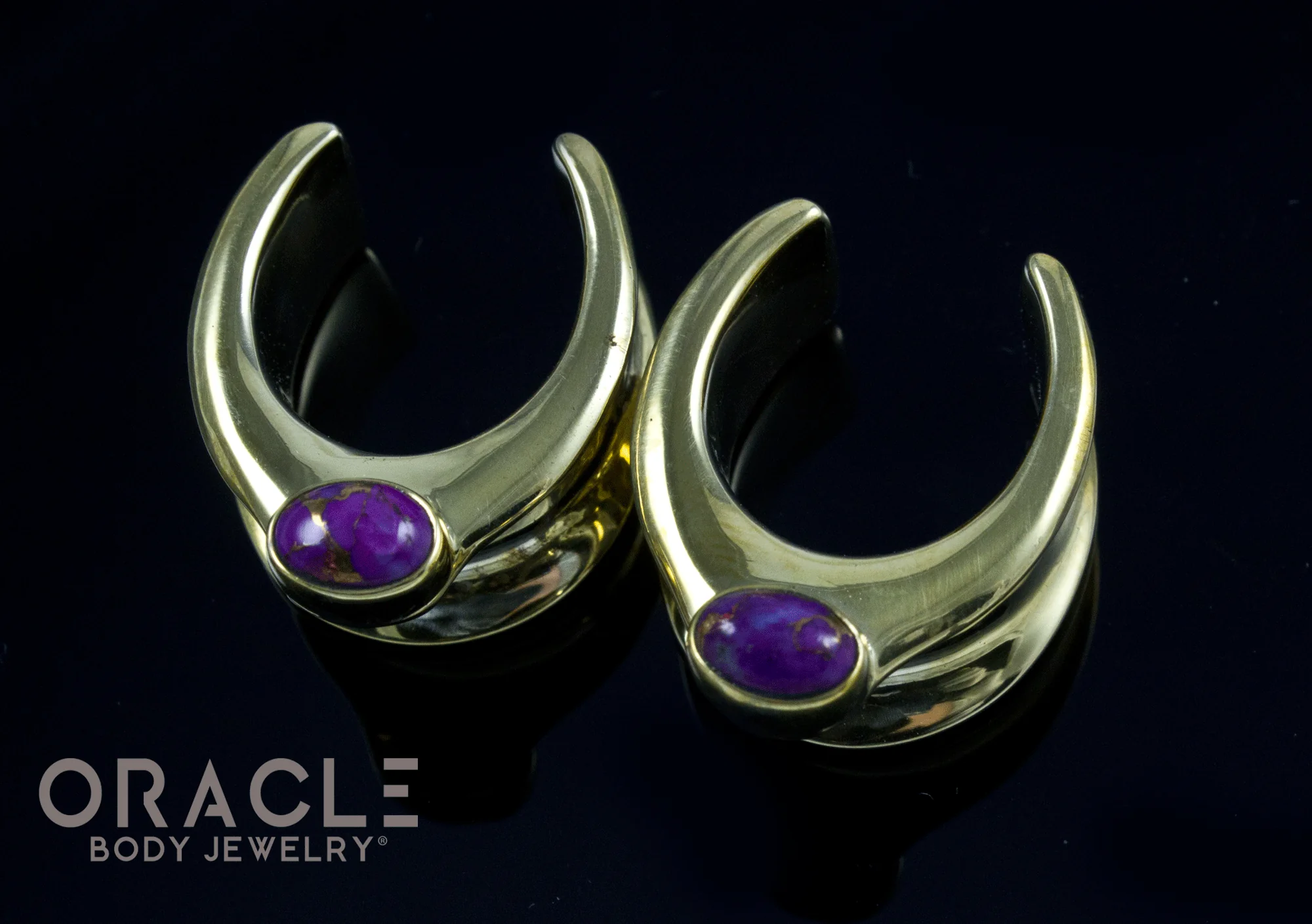 3/4" (19mm) Brass Saddles with Copper Purple Turquoise - Image 2