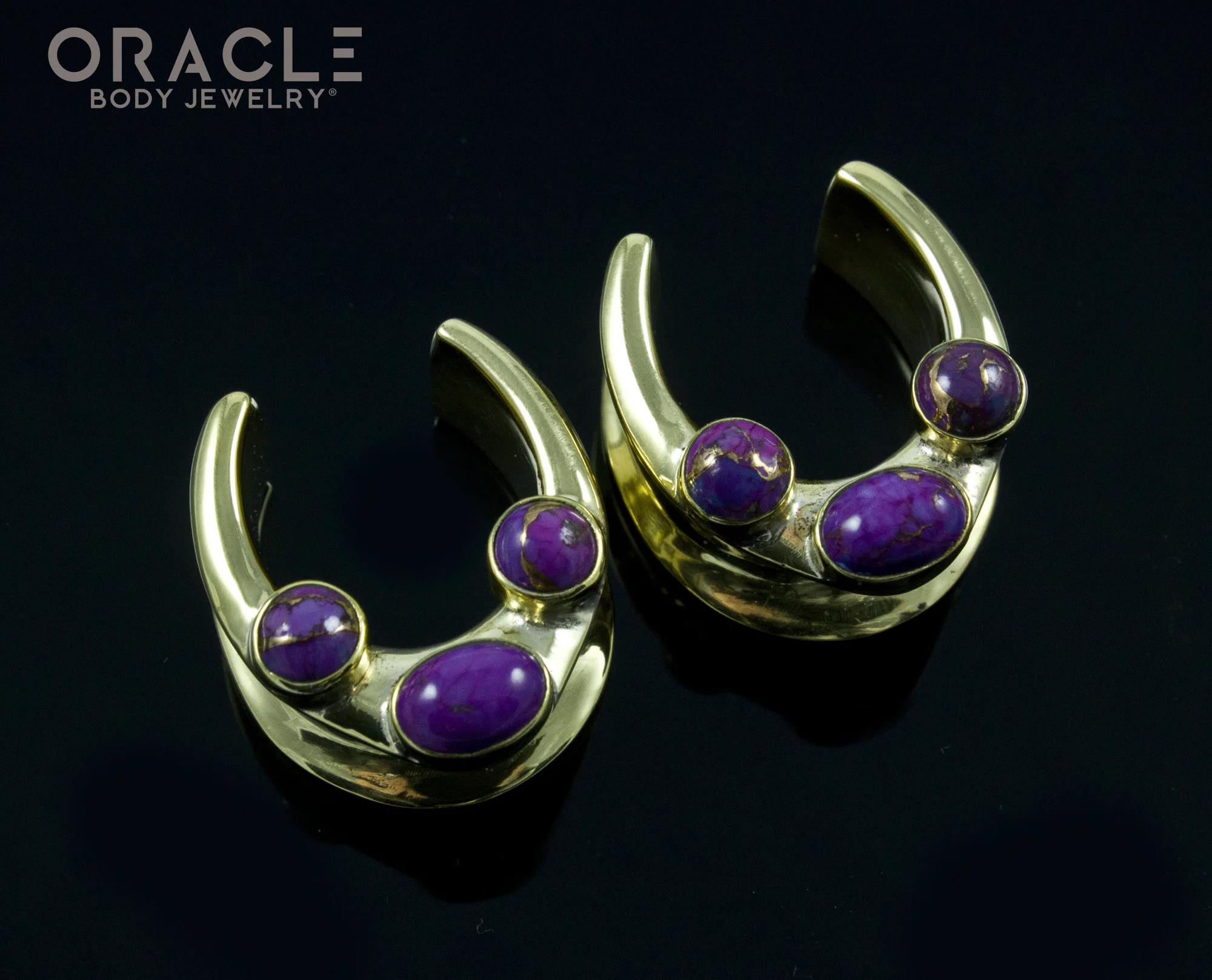 3/4" (19mm) Brass Saddles with Copper Purple Turquoise - Image 2