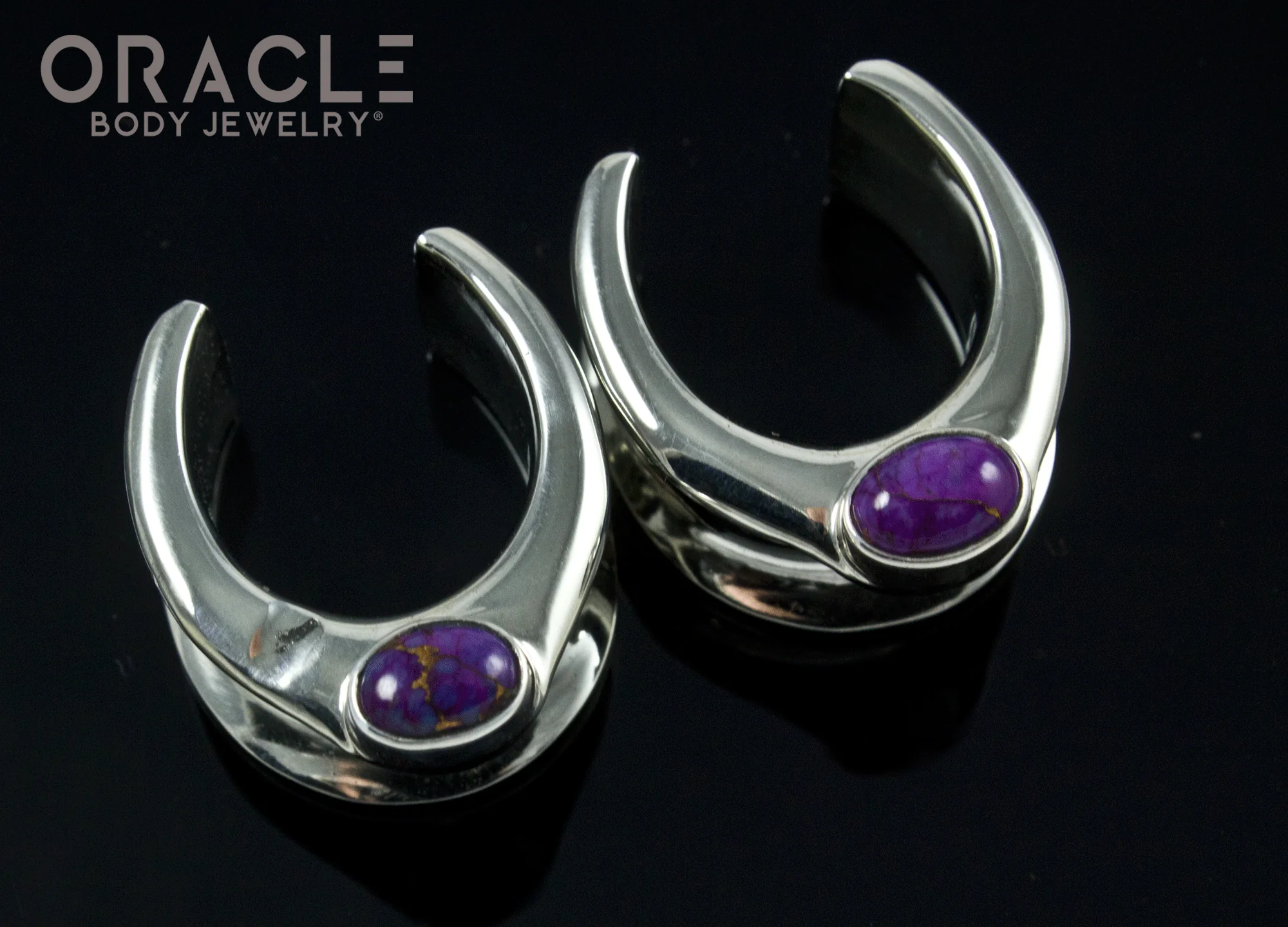 3/4" (19mm) White Brass Saddles with Copper Purple Turquoise - Image 2