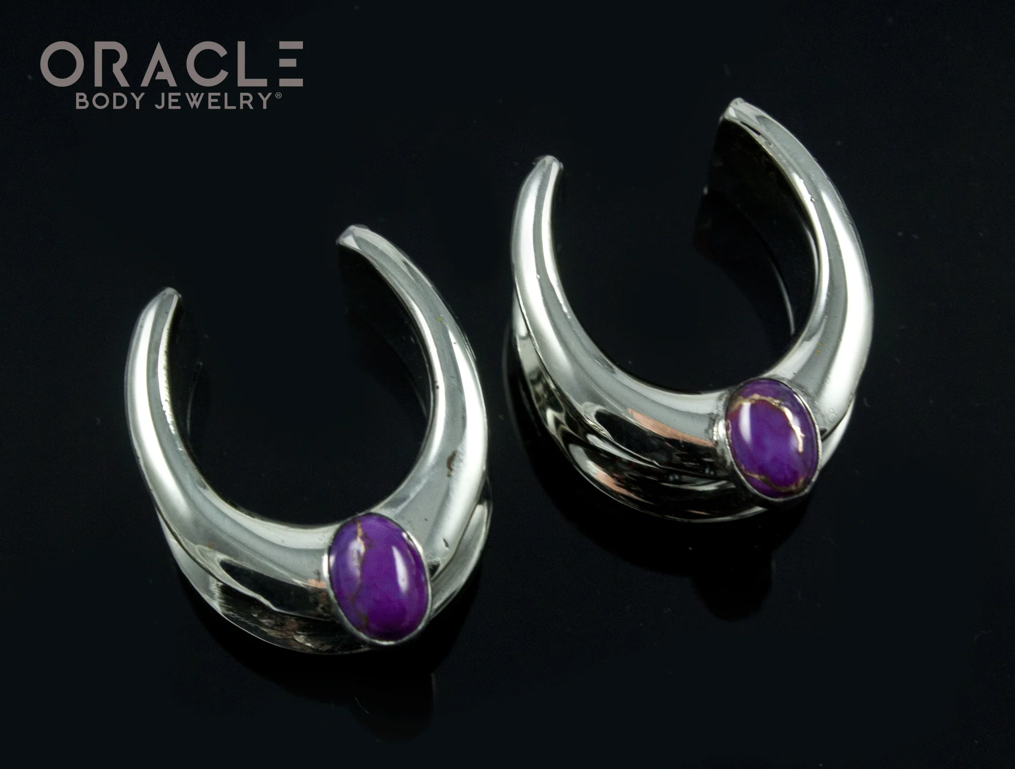 3/4" (19mm) White Brass Saddles with Copper Purple Turquoise - Image 2