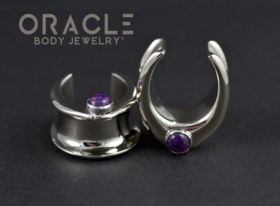 3/4" (19mm) White Brass Saddles with Copper Purple Turquoise - Image 3