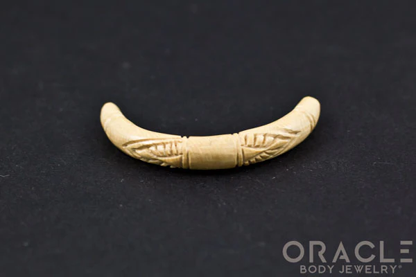 4g Fossilized Mammoth Ivory Carved Septum Tusk - Image 3