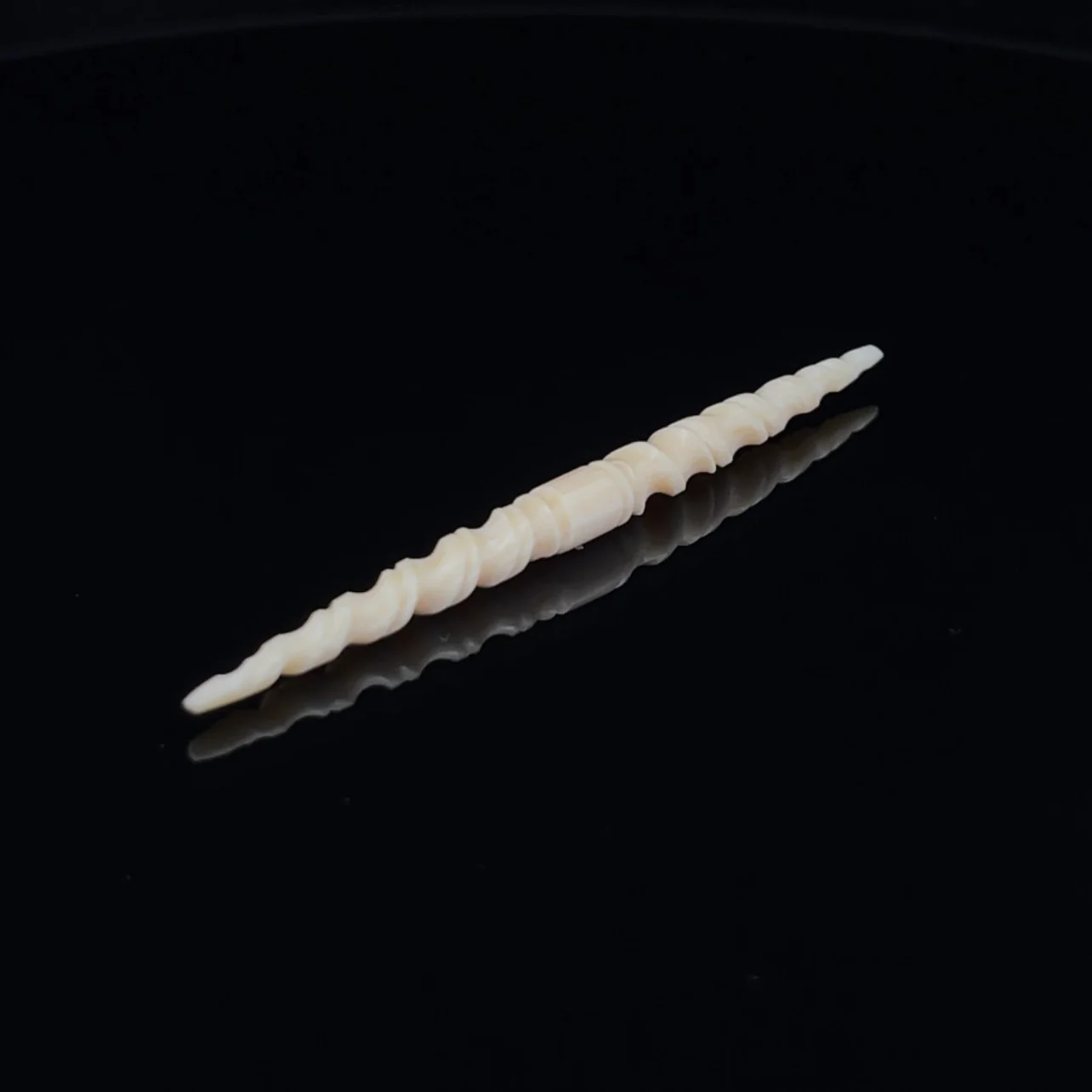 6g (4mm) Fossilized Mammoth Ivory Carved Septum Spike - Image 2