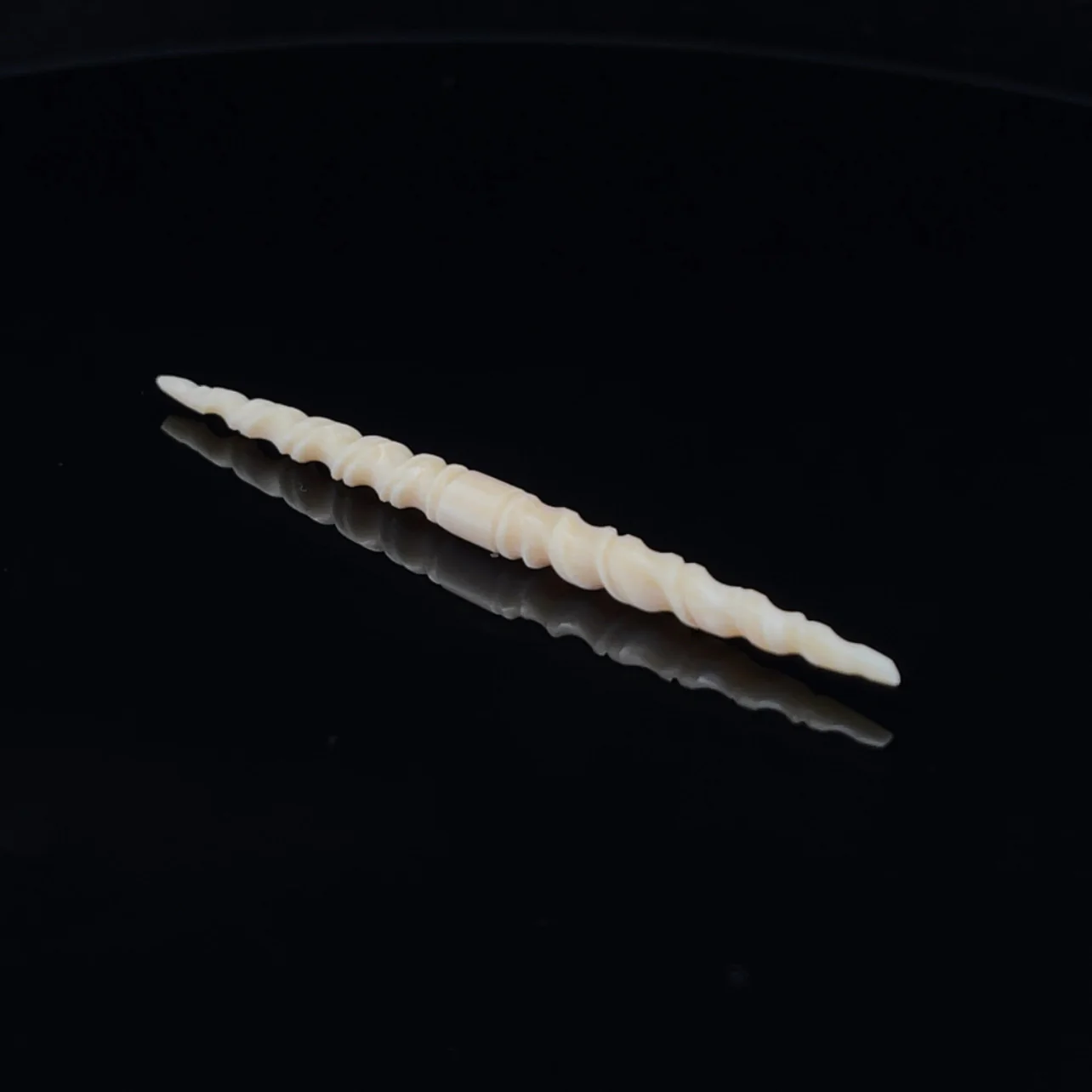6g (4mm) Fossilized Mammoth Ivory Carved Septum Spike - Image 3