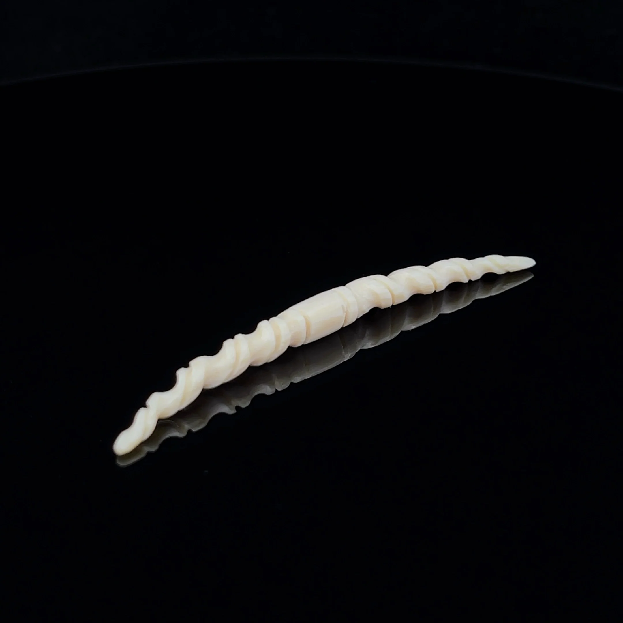 6g (4mm) Fossilized Mammoth Ivory Carved Septum Tusk - Image 2