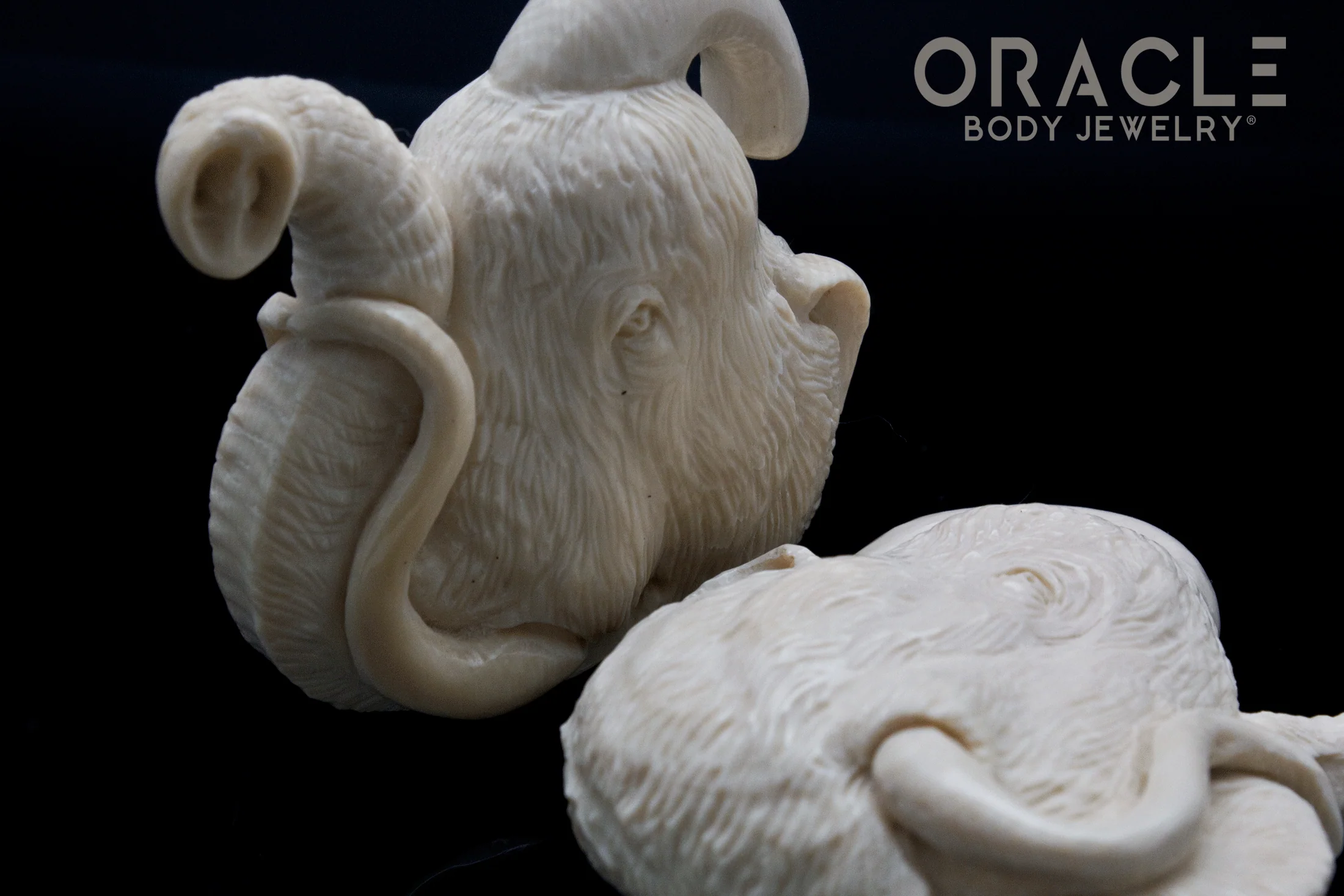 7/16" (11mm) Fossilized Mammoth Ivory Portraits - Image 4
