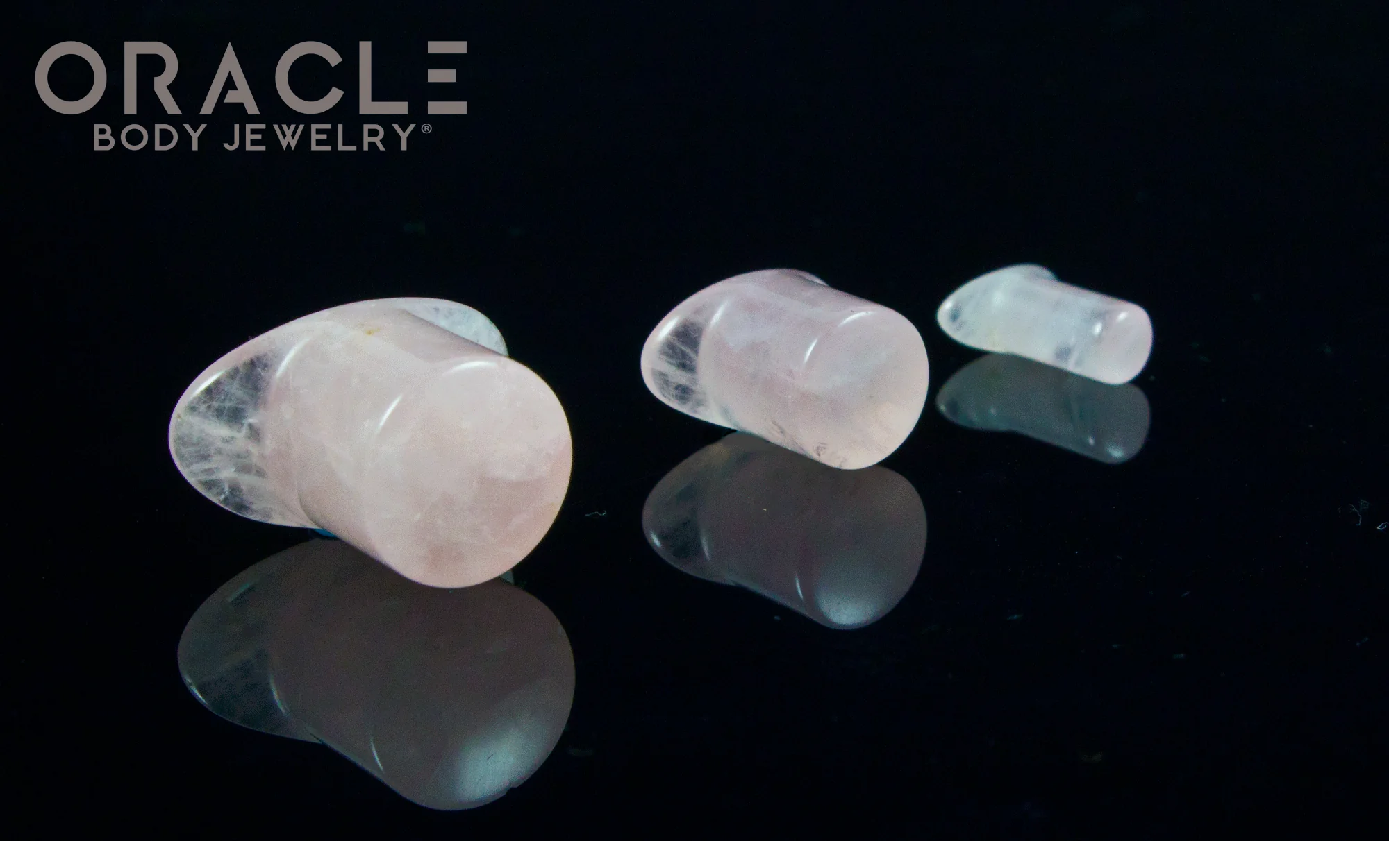 Rose Quartz Labrets 8g Through 1/2" - Image 2