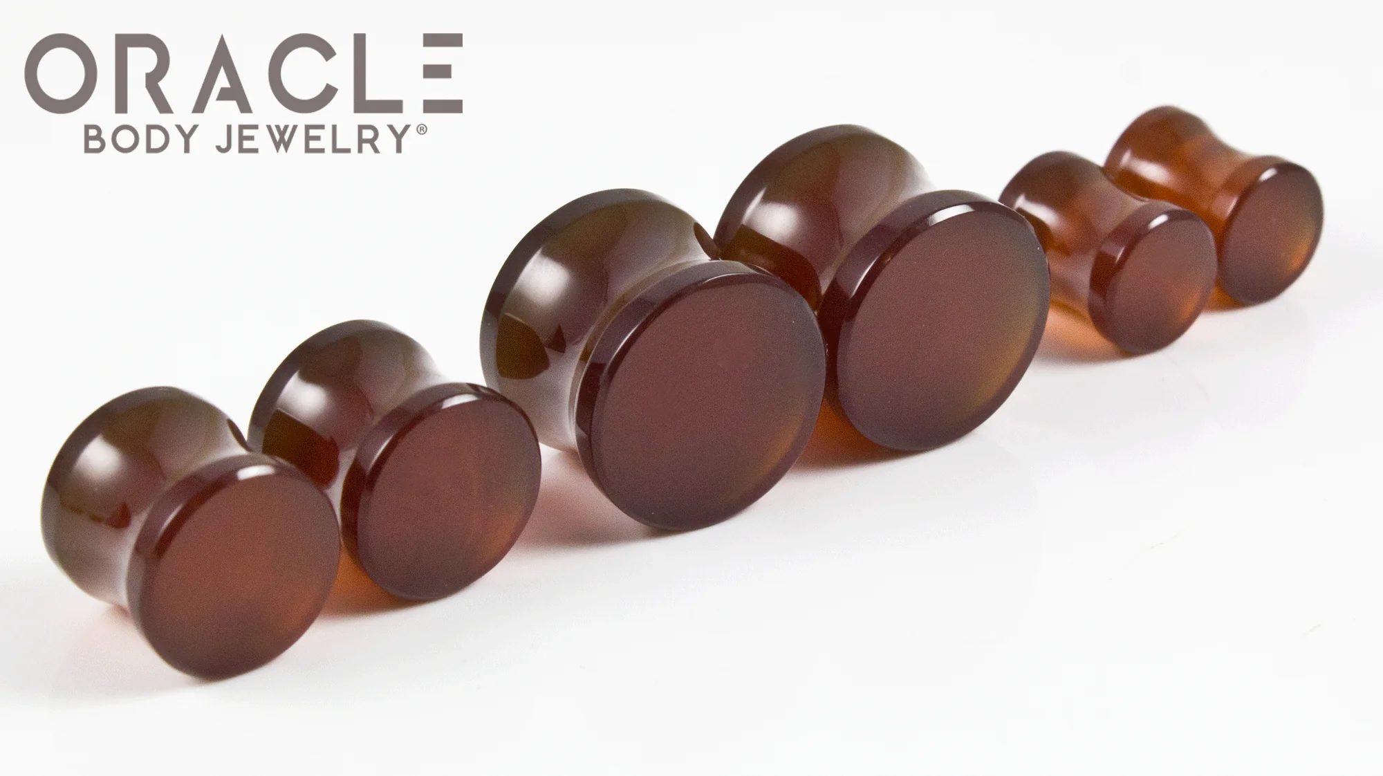 Amber Darker Tone Double Flare Plugs - Image 2