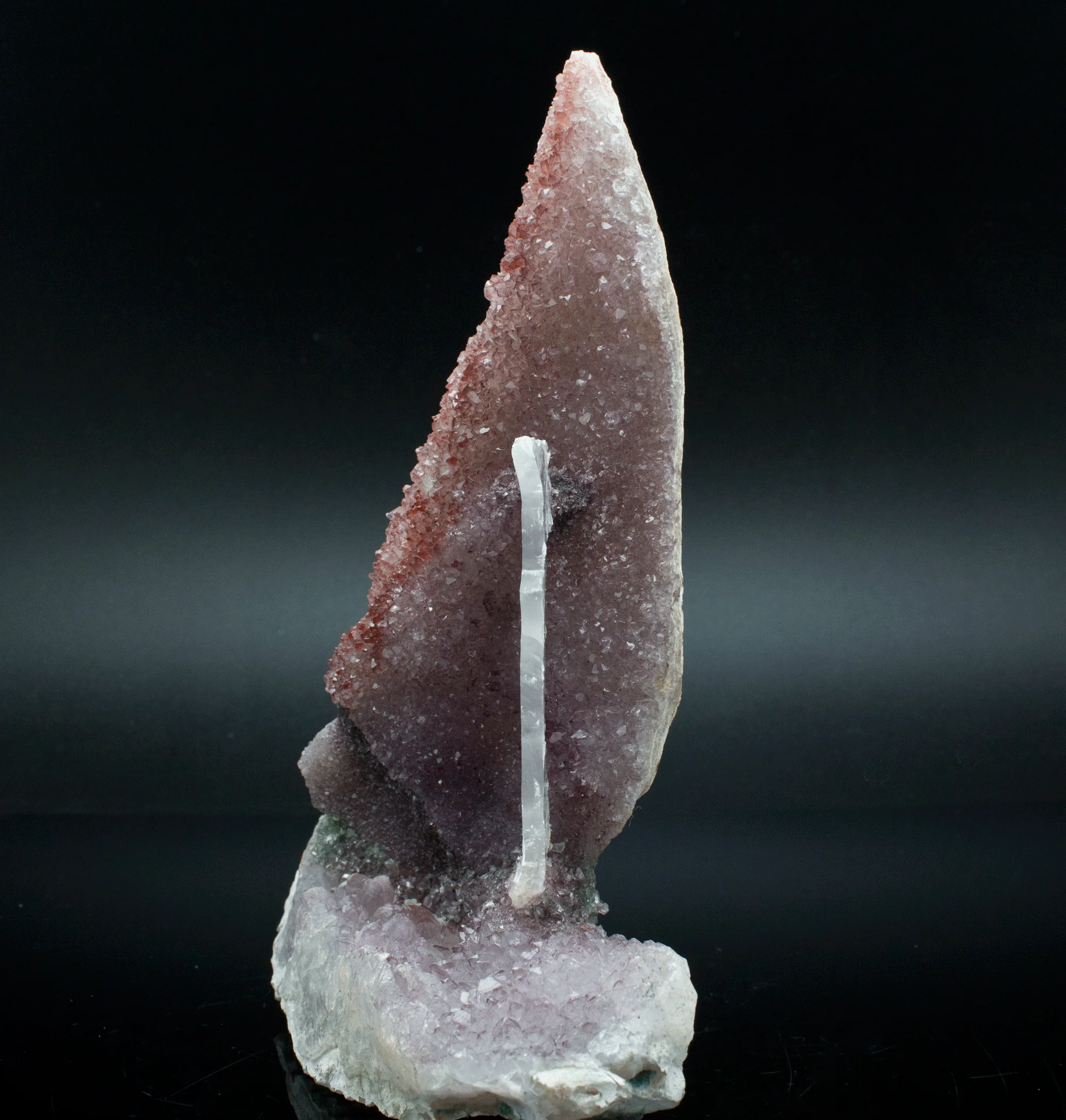 Amethyst with Selenite Gypsum Specimen - Image 3