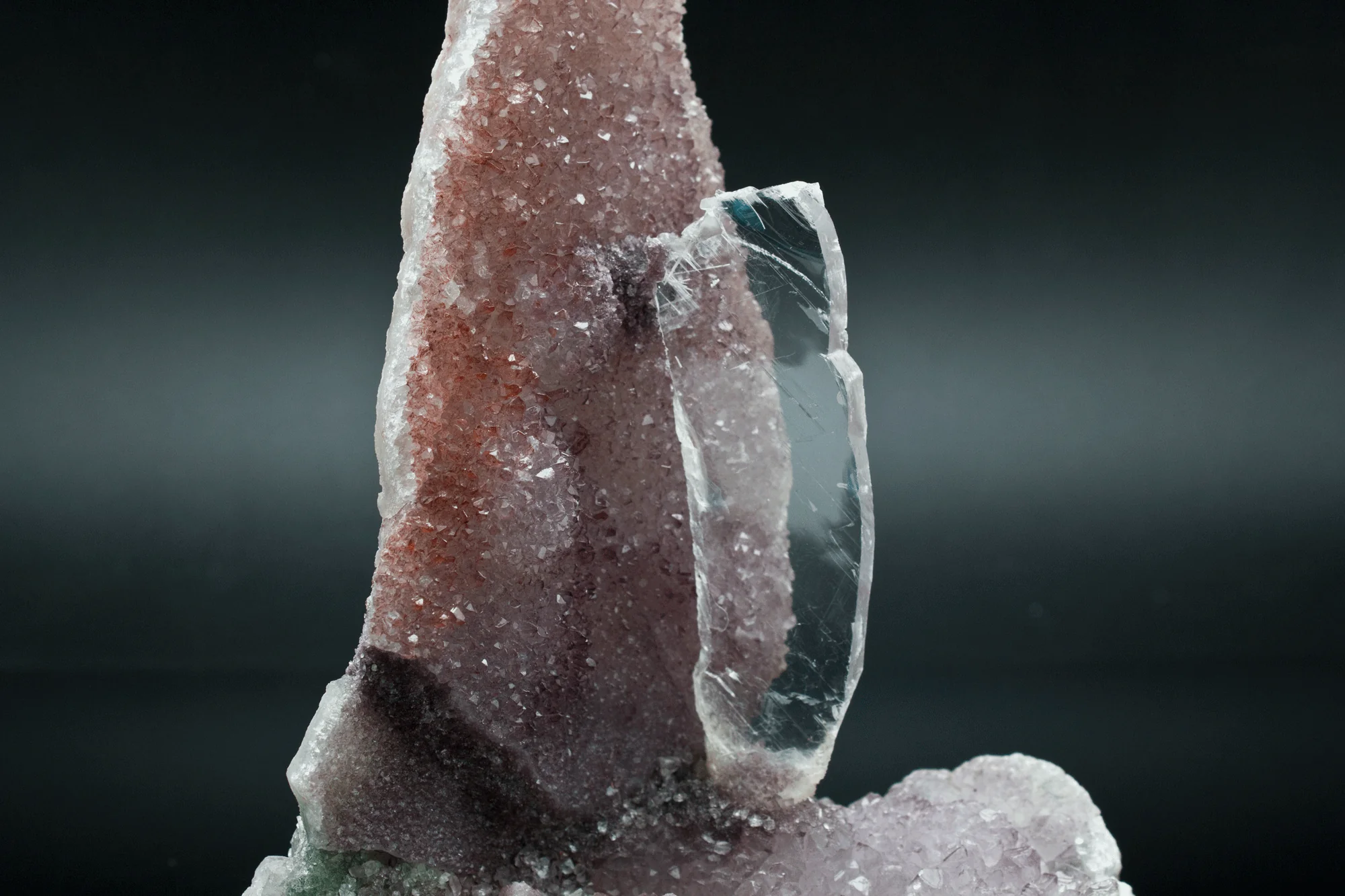 Amethyst with Selenite Gypsum Specimen - Image 4