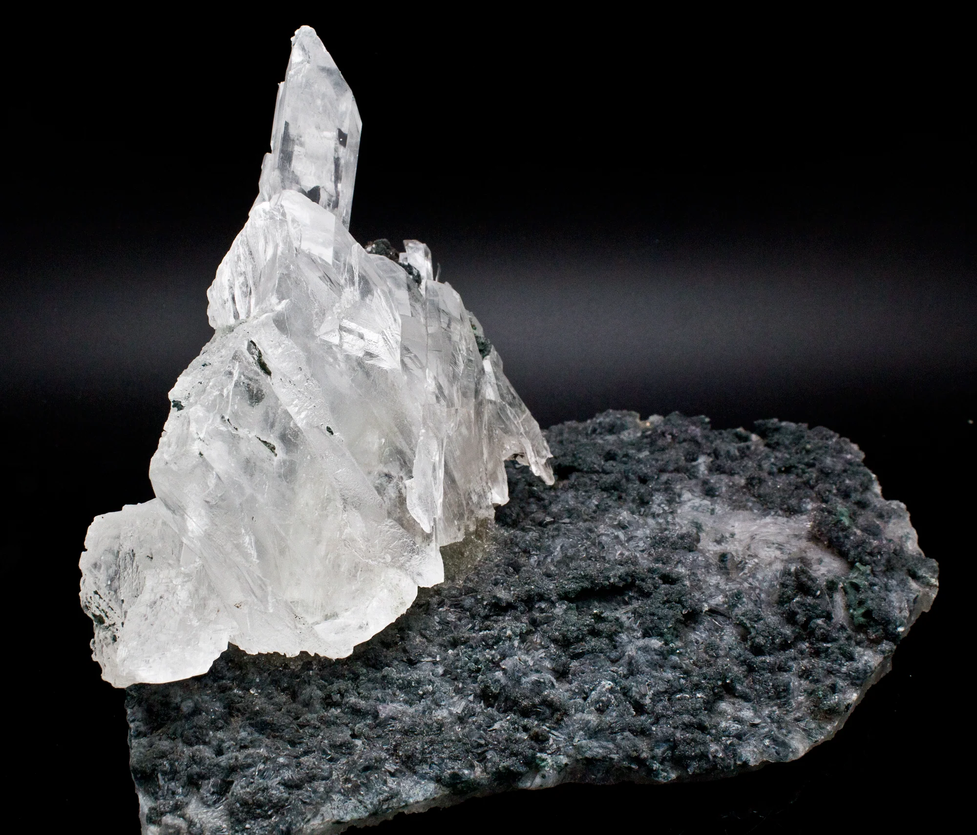 Amethyst with Selenite Gypsum Specimen - Image 2