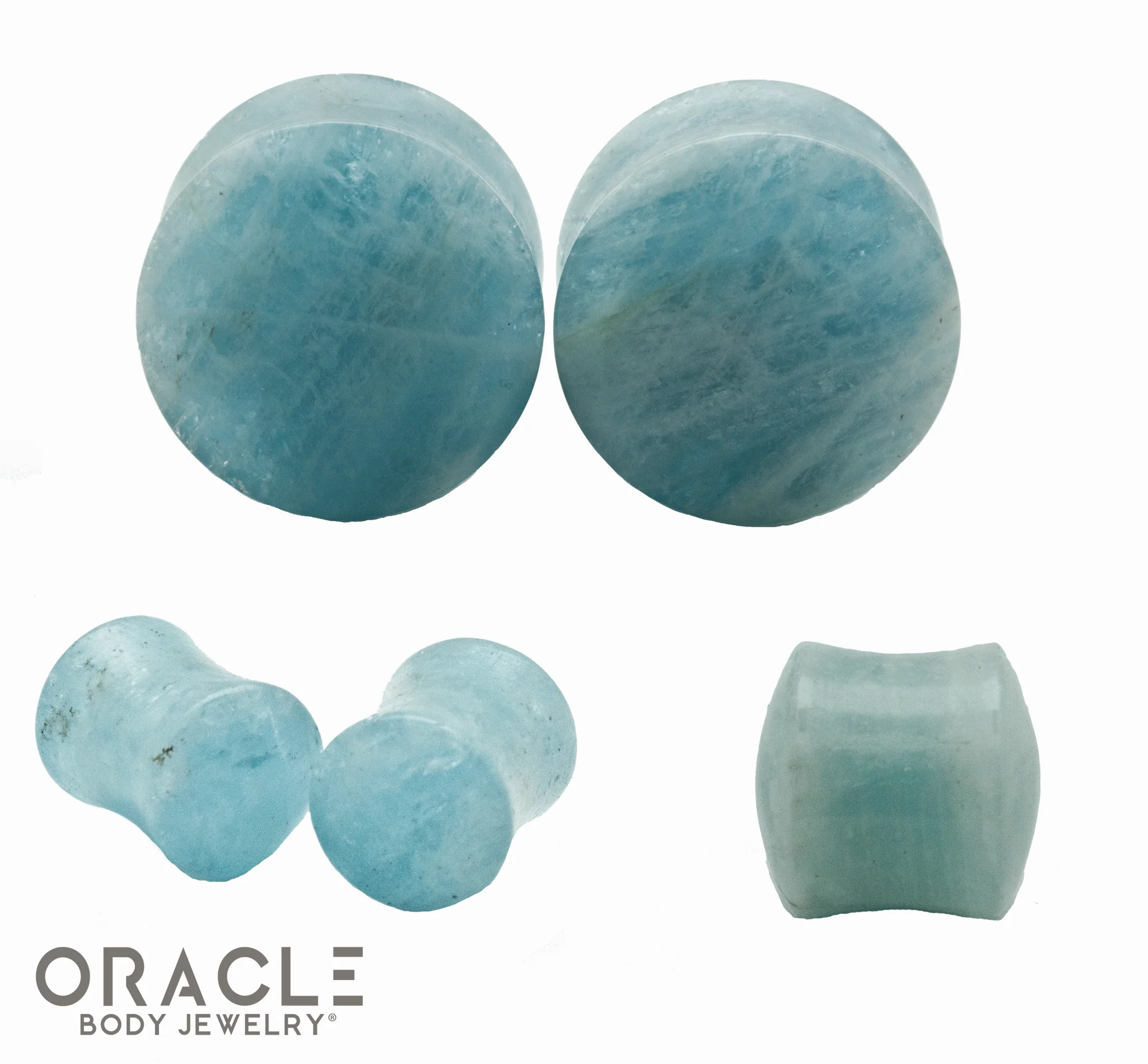 Aquamarine Double Flare Plugs - Image 2