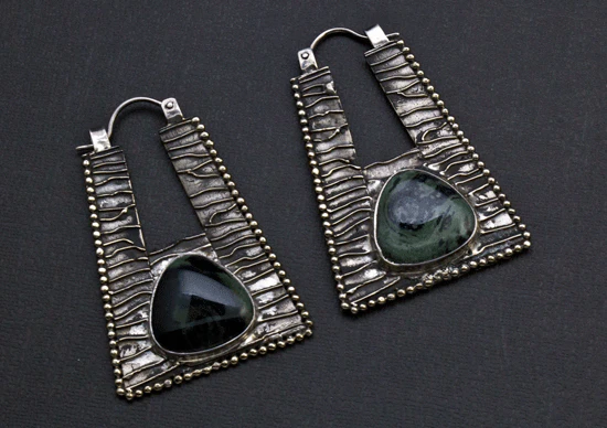 Atlantis in White Brass with Kambaba Jasper - Image 2
