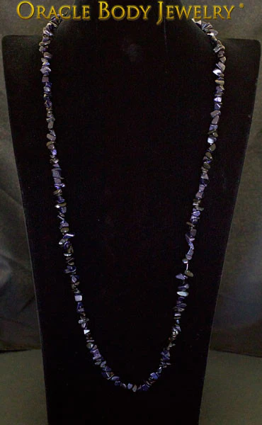 Blue Goldstone Chip Necklace - Image 2