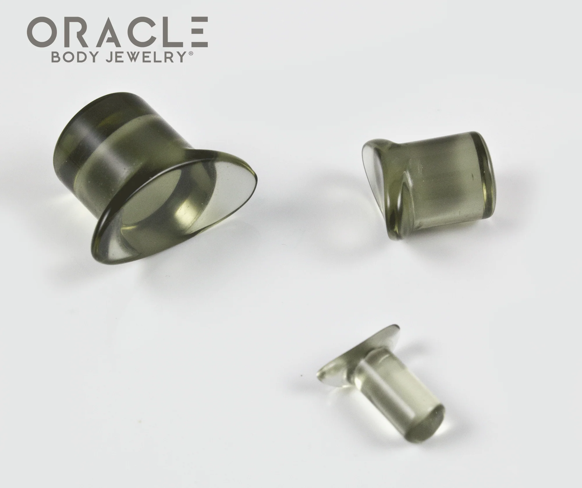Grey Quartz Labrets 8g Through 1/2" - Image 3