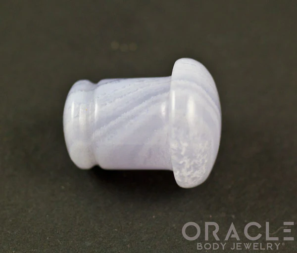Blue Lace Agate Single Flare Plugs - Image 3