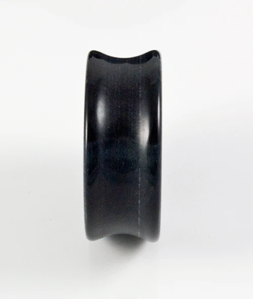 Blue Tiger Eye Concave Solid Double Flare Plugs - Image 3