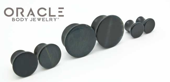 Blue Tiger Eye Mayan Style Flare Plugs - Image 2