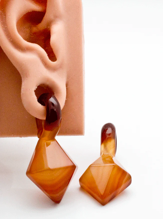 Carnelian Agate Faceted Mini Pear Weights - Image 4
