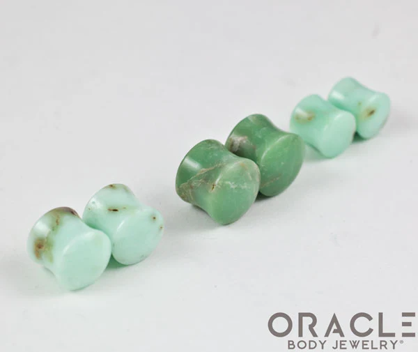 Chrysoprase Double Flare Plugs - Image 2