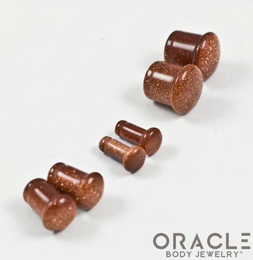 Cinnamon Goldstone Single Flare Plugs - Image 2