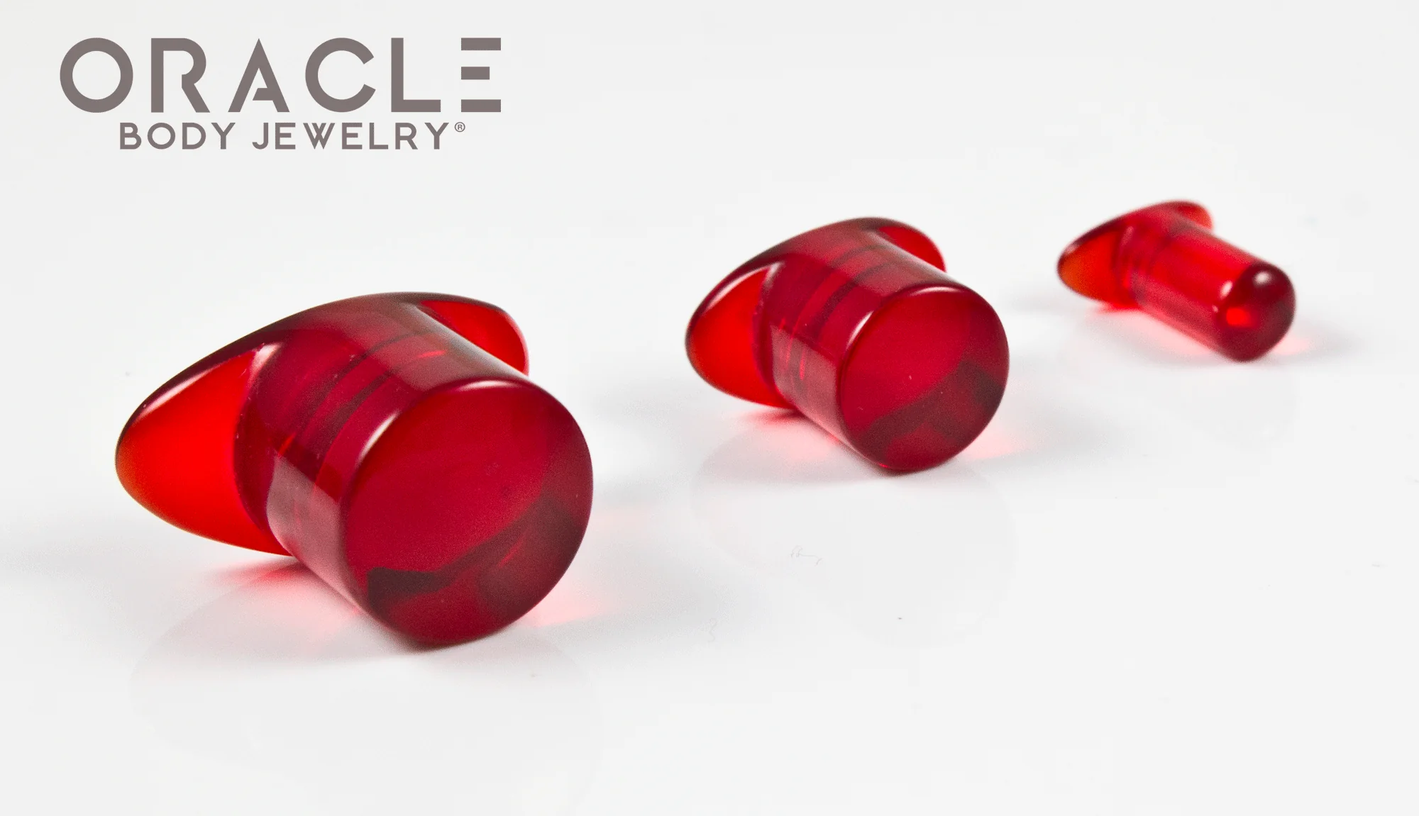 Red Quartz Labrets 8g Through 1/2" - Image 2