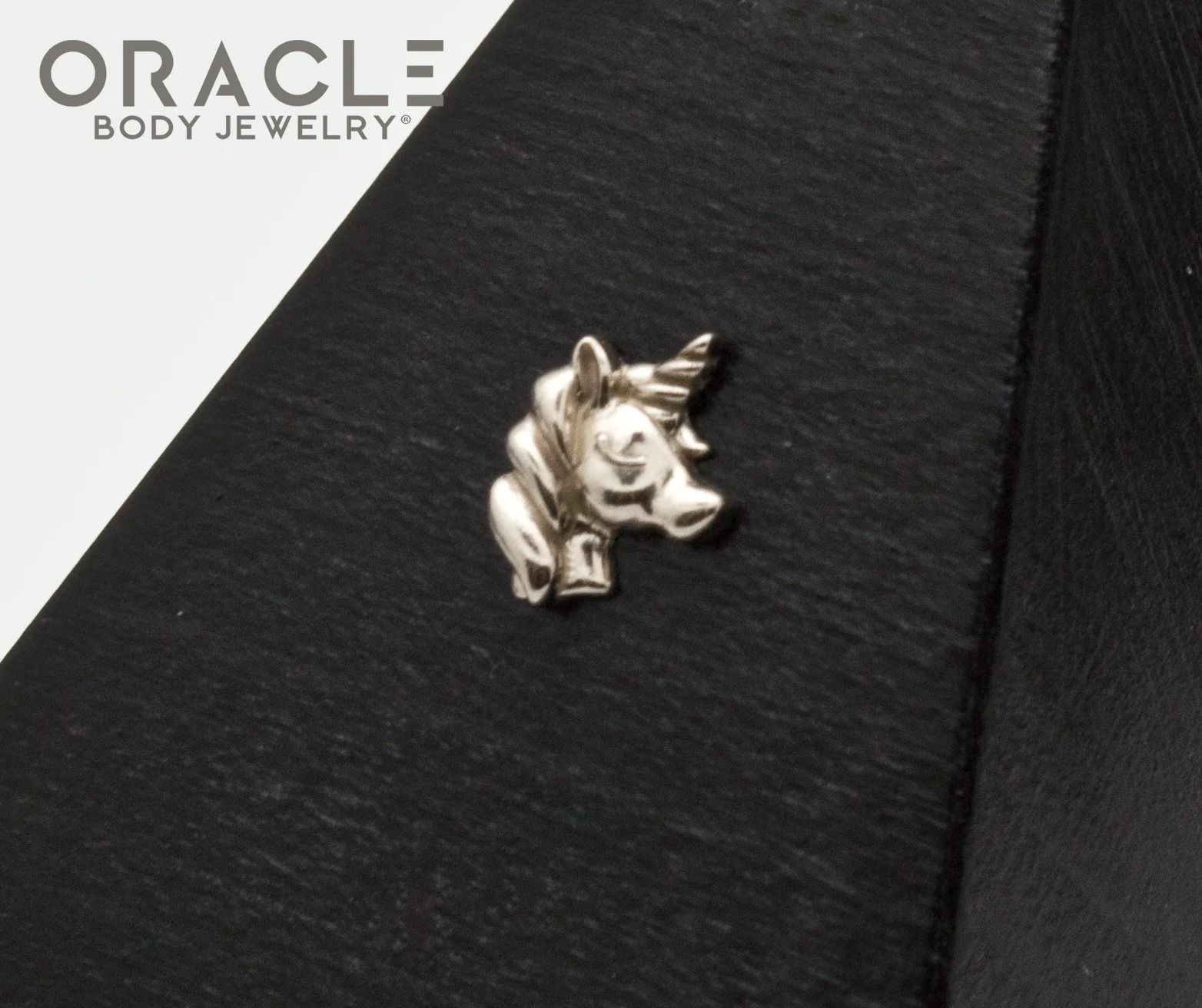 14k Gold Sparkle Threadless End Right Facing - Image 3