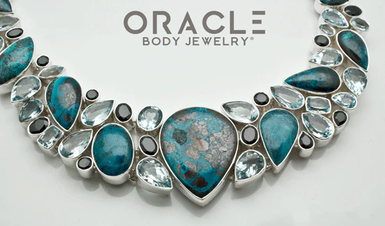 Sterling Silver Azurite with Blue Topaz and Black Spinal Necklace - Image 2