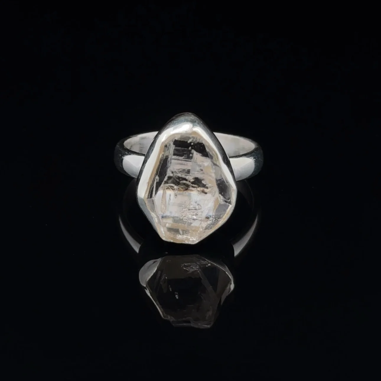 Sterling Silver Herkimer Diamond Ring Size 7 - Image 4