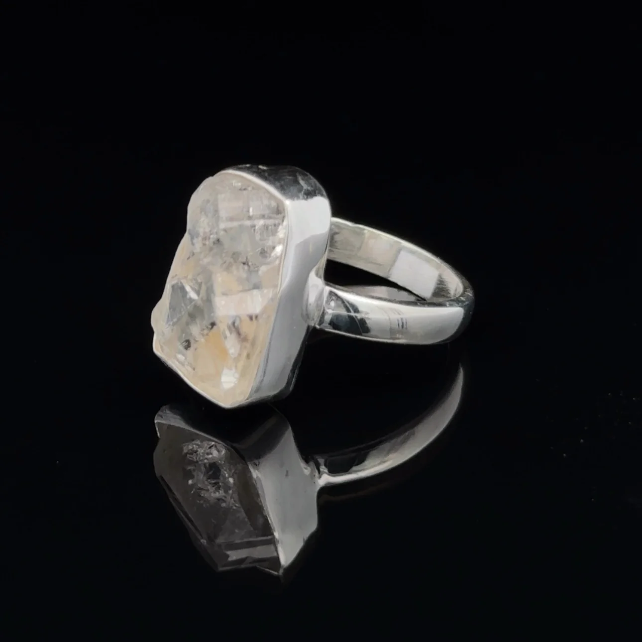 Sterling Silver Herkimer Diamond Ring Size 7 - Image 3