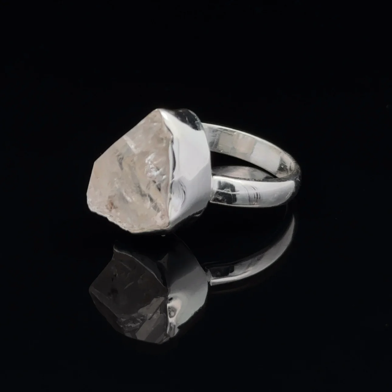 Sterling Silver Herkimer Diamond Ring Size 7 - Image 3