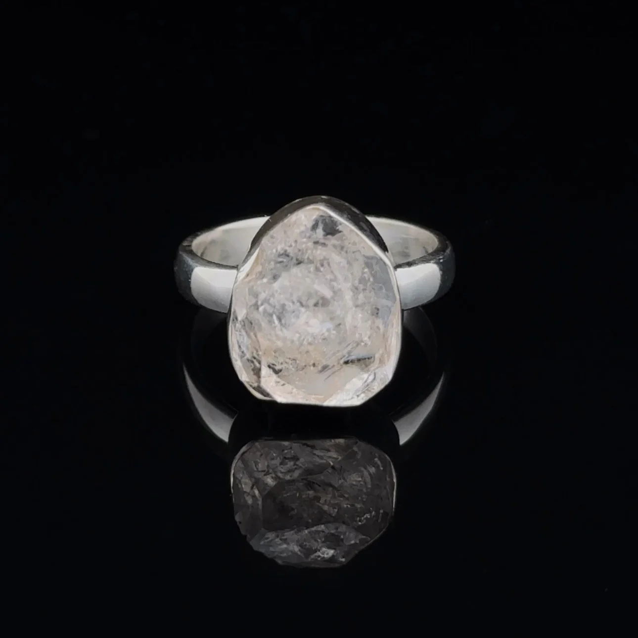 Sterling Silver Herkimer Diamond Ring Size 7 - Image 3