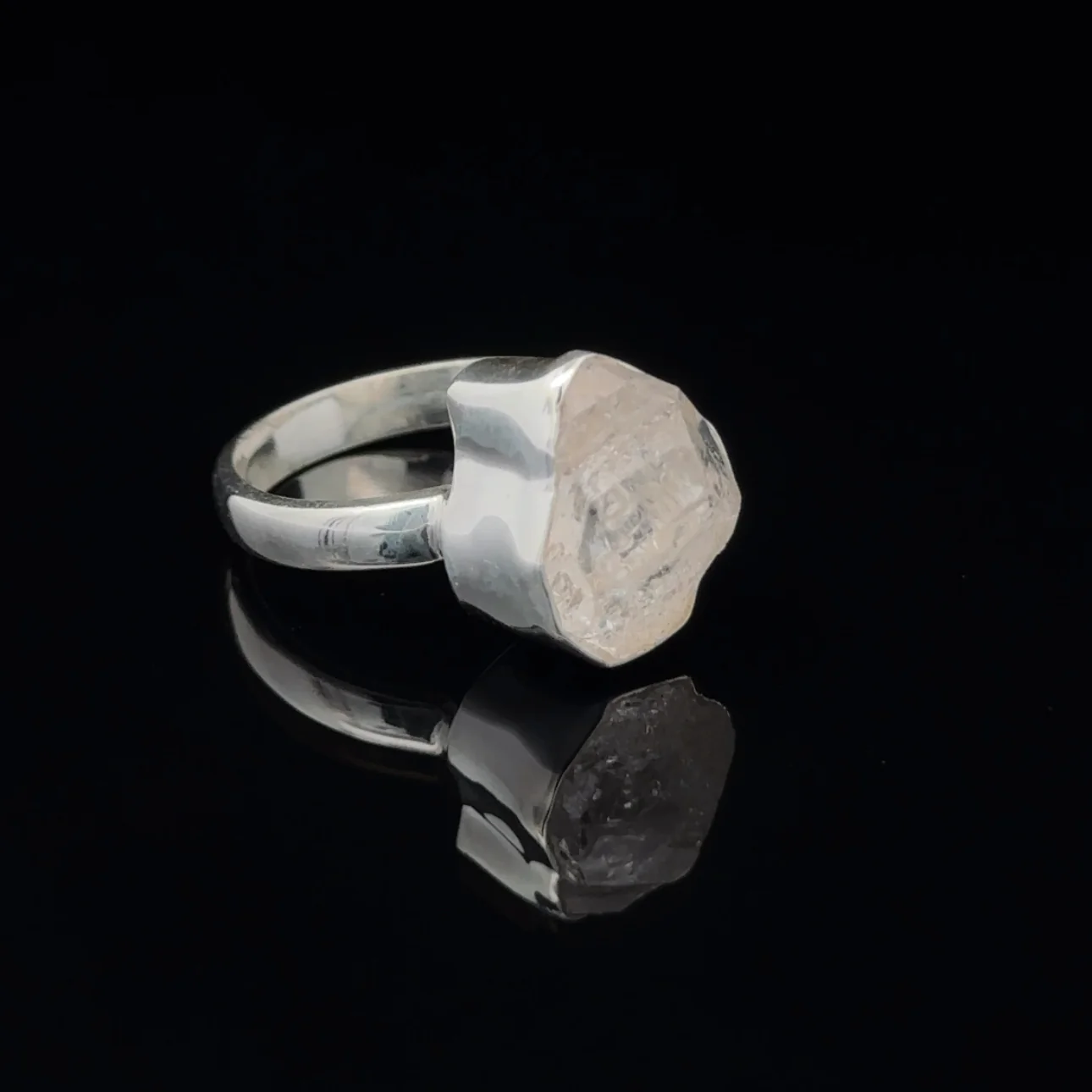 Sterling Silver Herkimer Diamond Ring Size 7 - Image 2