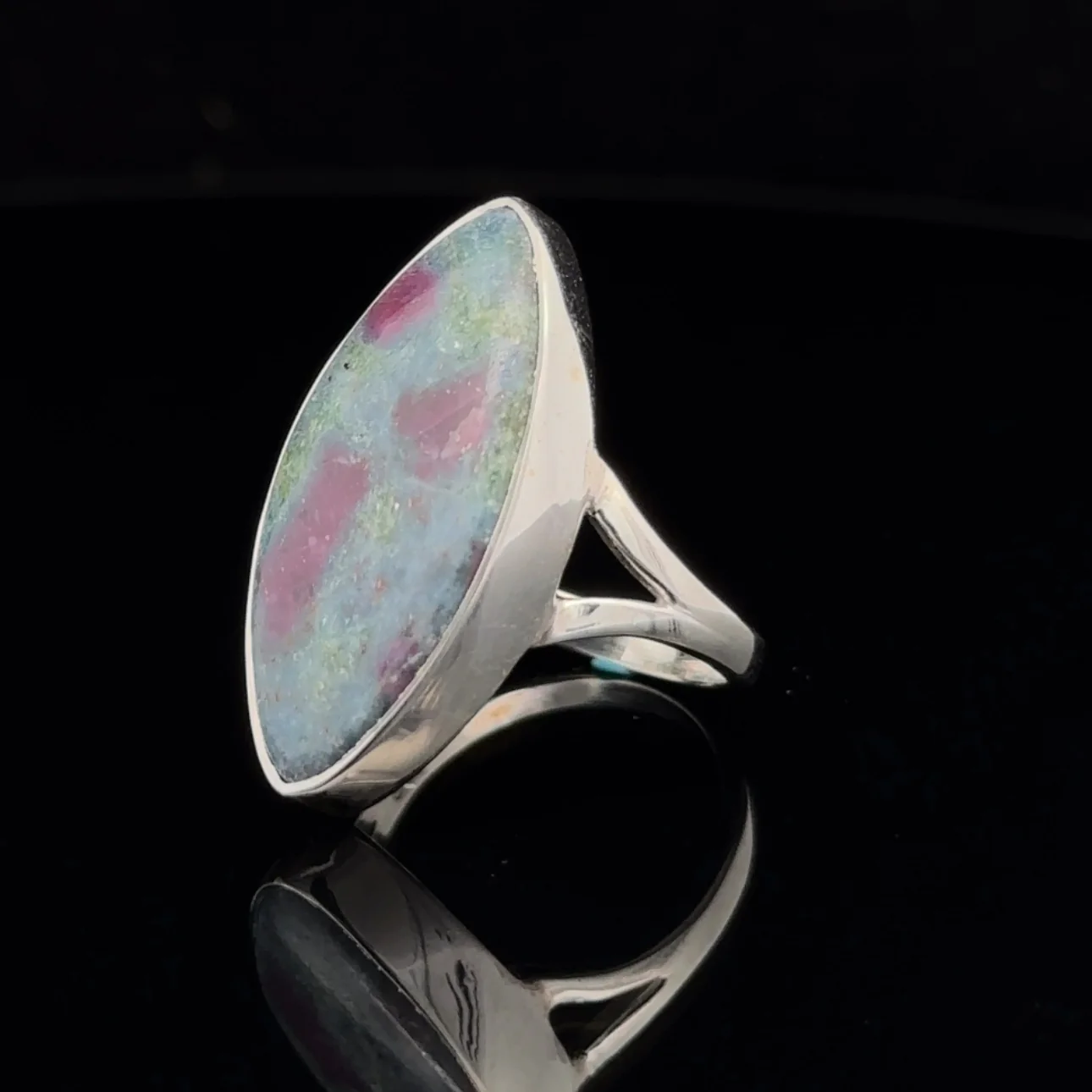 Sterling Silver Ruby In Kyanite Ring Size 6 - Image 3