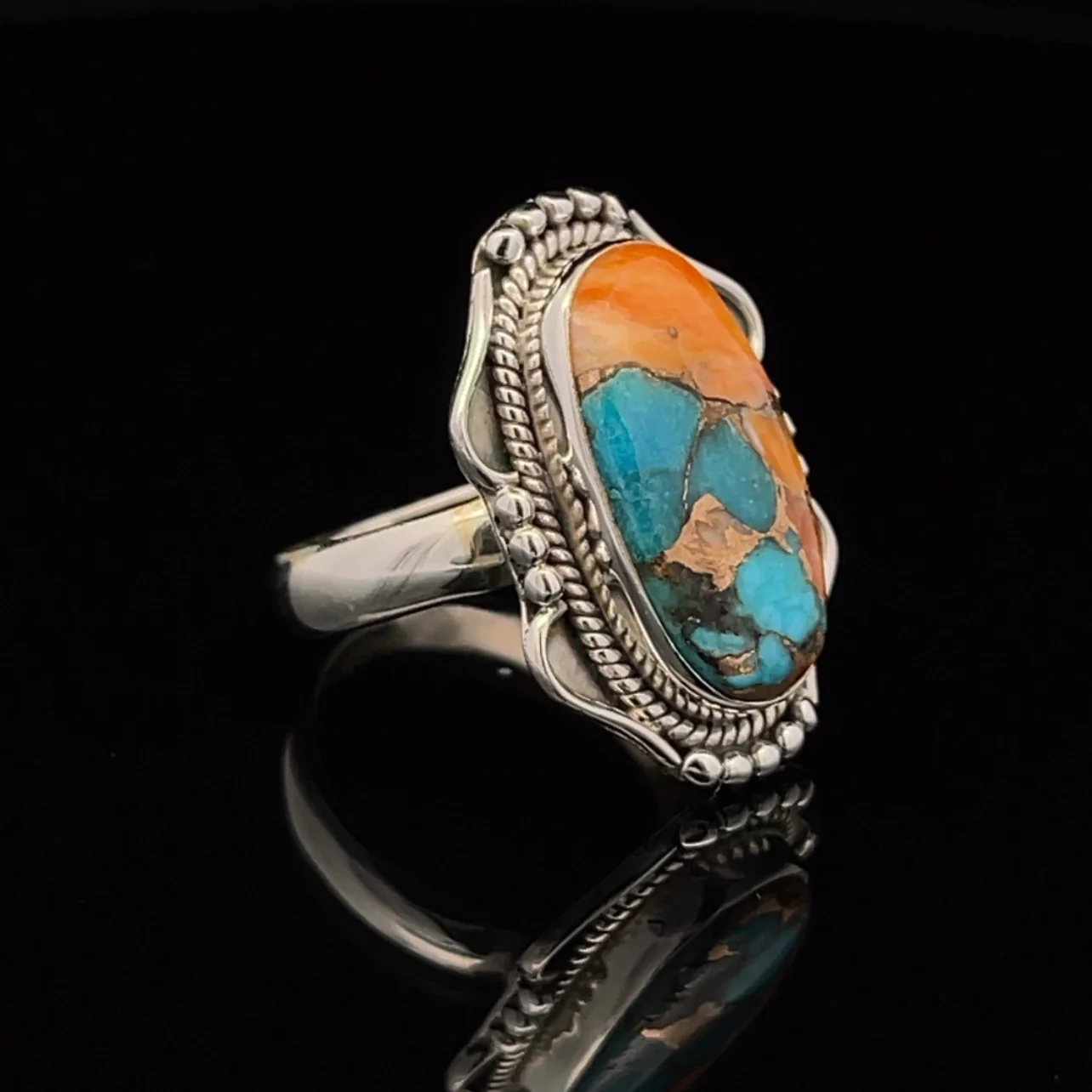 Copy of Sterling Silver Spiny Oyster Ring Size 6.5 - Image 2