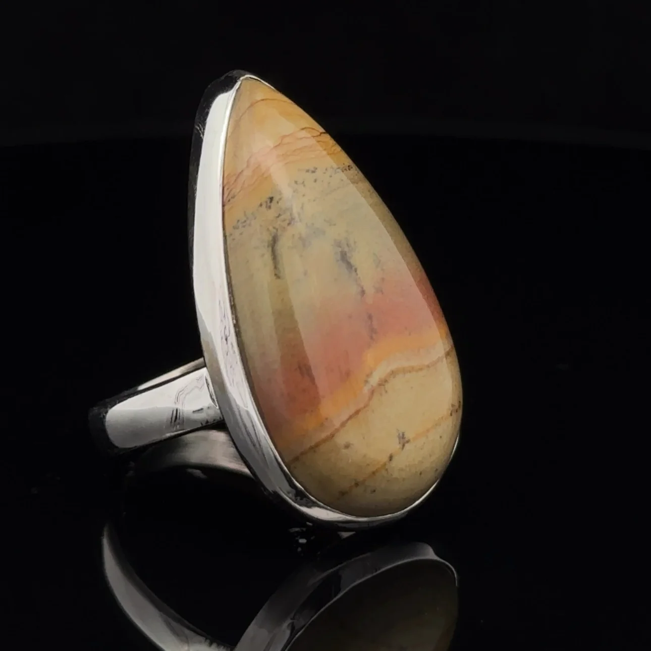 Sterling Silver Wildhorse Picture Jasper Ring Size 8 - Image 2