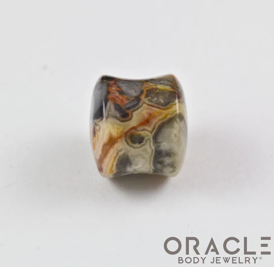 Crazy Lace Agate Double Flare Plugs - Image 3