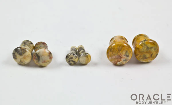 Crazy Lace Agate Single Flare Plugs - Image 2
