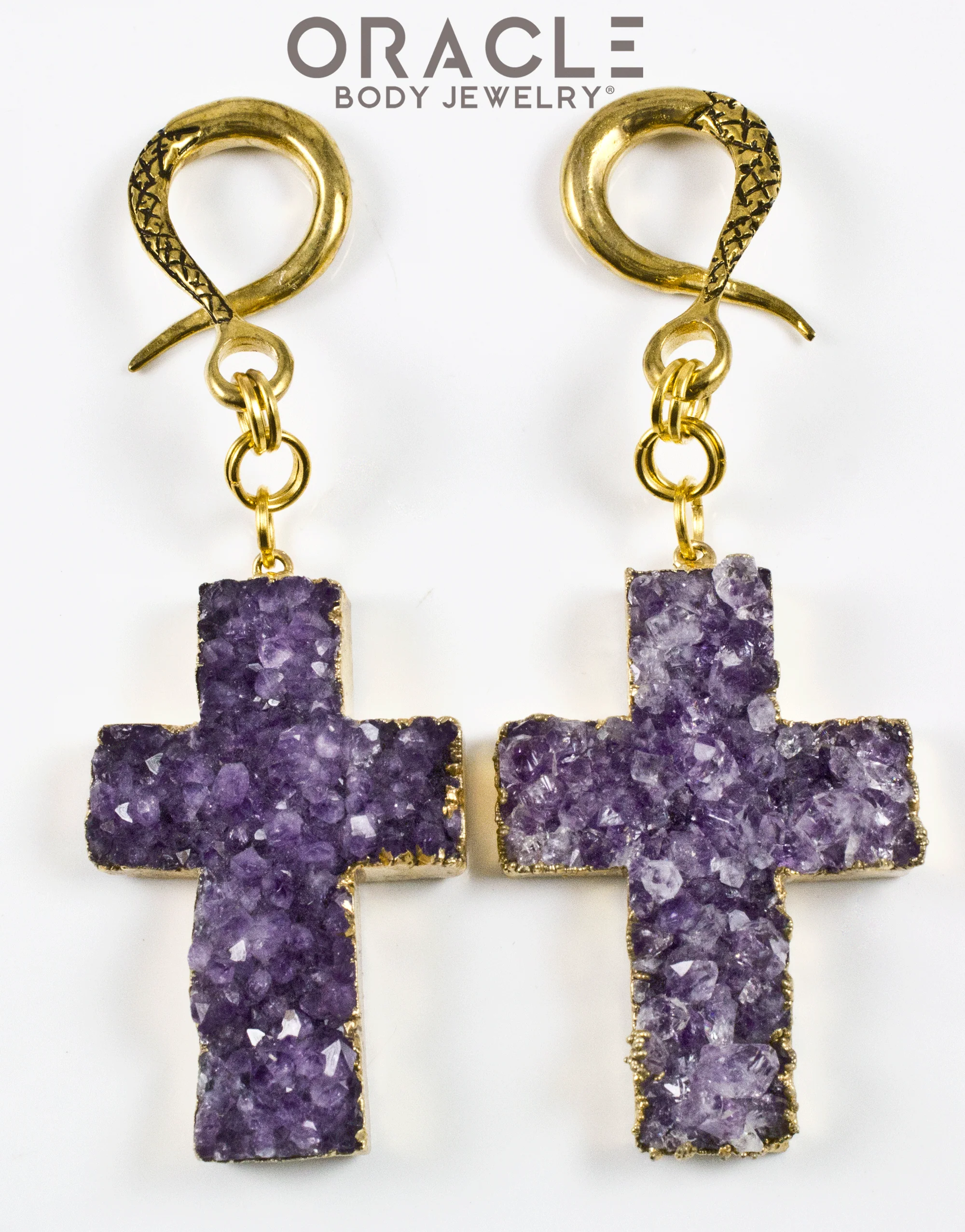 Crossover With Gold Plated Amethyst Crosses - Image 2