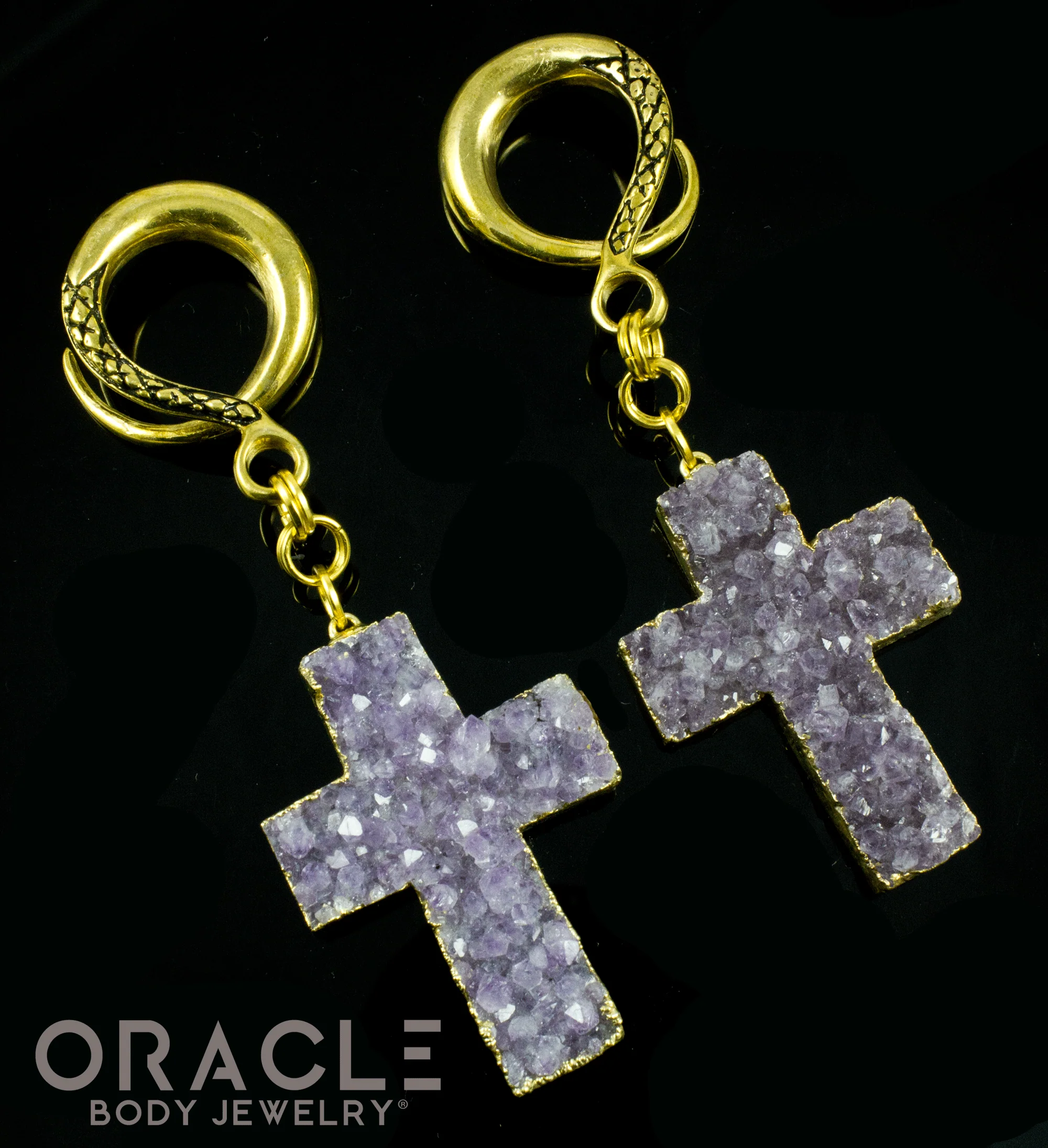 Crossover With Gold Plated Amethyst Crosses - Image 2