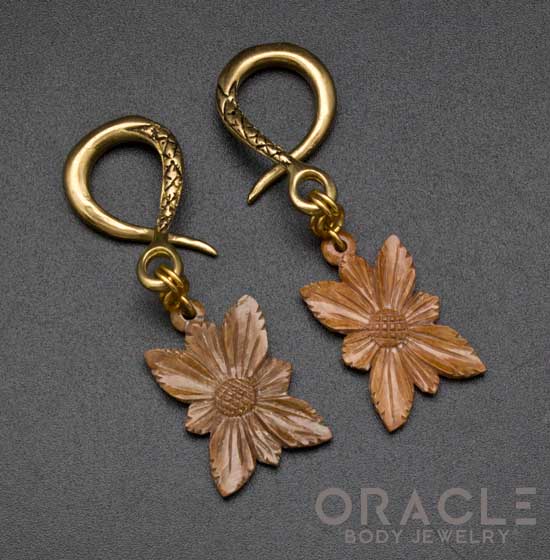 Crossover With Gold Plated Carved Mammoth Flowers - Image 2