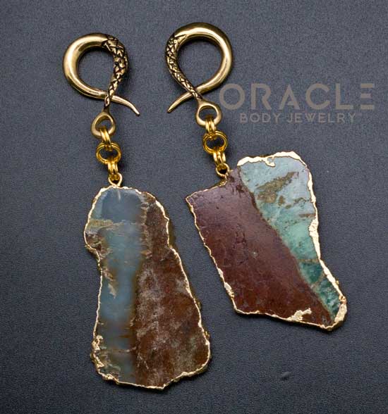 Crossover With Gold Plated Chrysoprase - Image 2
