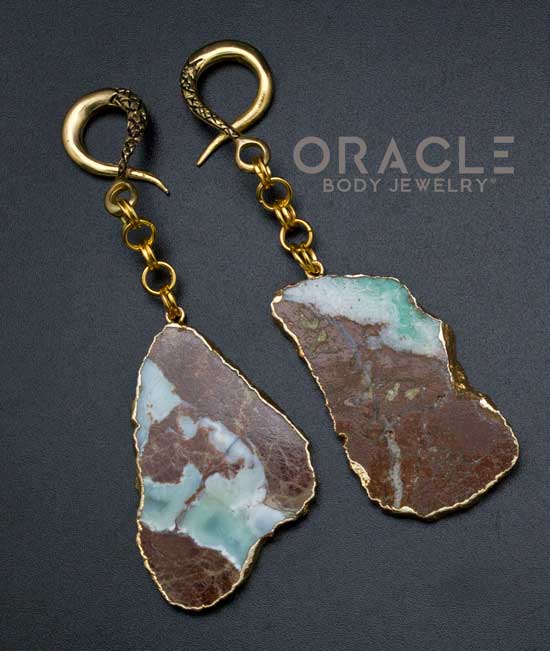 Crossover With Gold Plated Chrysoprase - Image 2